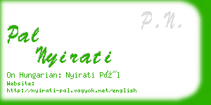 pal nyirati business card